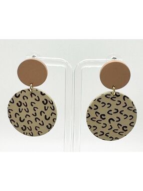 Leopard Boho Round Earrings